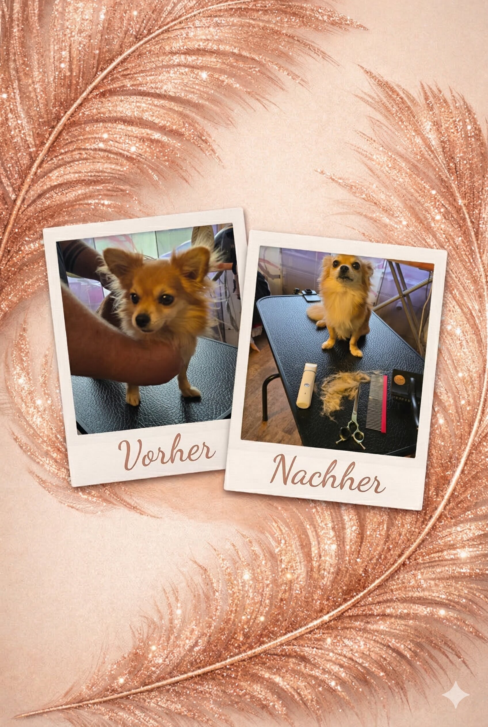 Vorher Nachher Ergebnis - Professionelle Hundefriseur